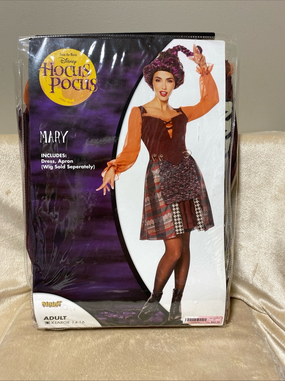 Spirit Hocus Pocus Mary Costume Dress & Apron - Orange and Brown